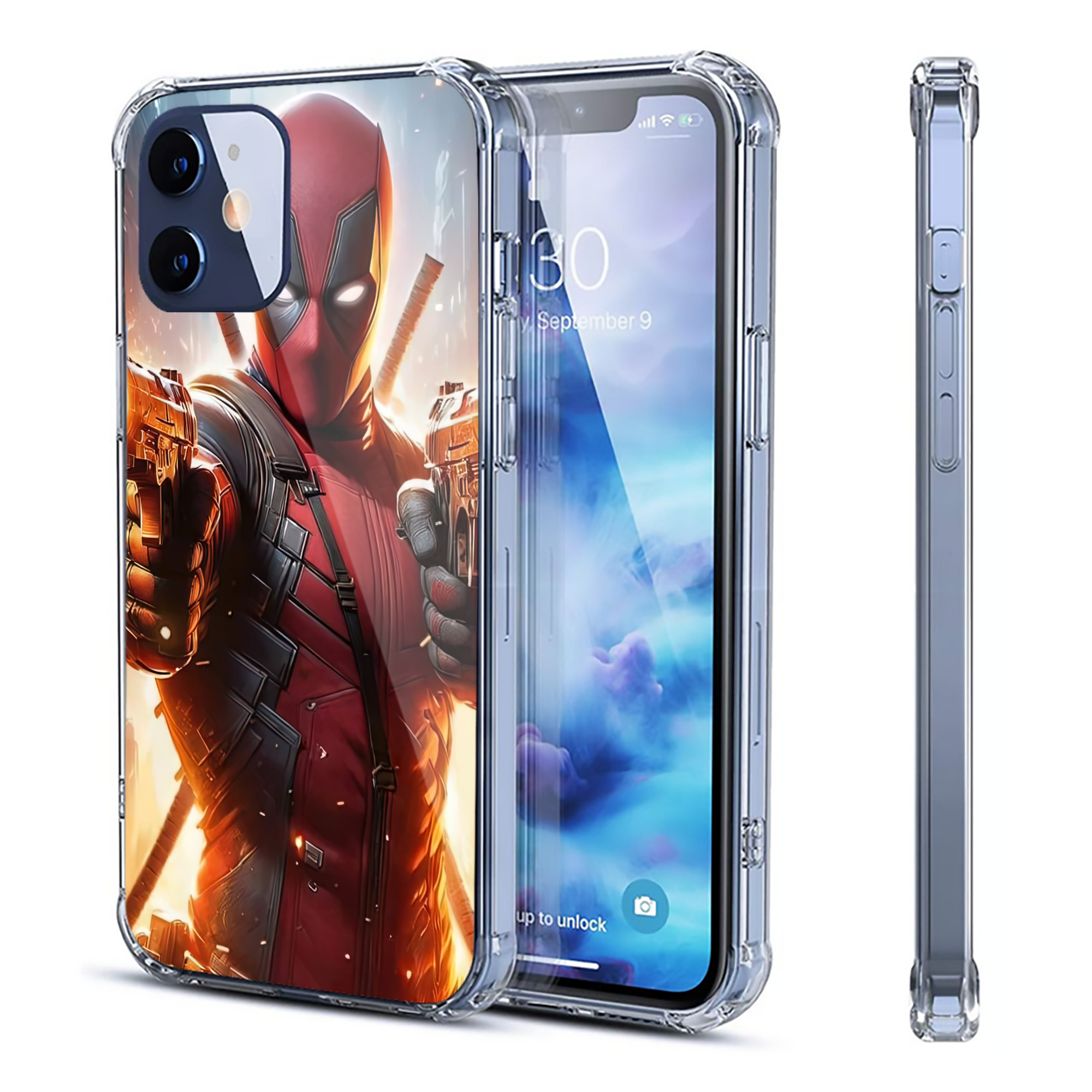 （画像用） Deadpool デッドプール 【iPhone 12シリーズ対応】透明スマホケース（クリアソフトケース）